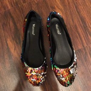 3️⃣for 3️⃣0️⃣ Sequin glittery ballet flat 6.5